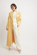 NA-KD Lang trenchcoat - Yellow