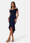 John Zack Off Shoulder High Dress Navy L (UK14)