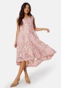 Goddiva Embroidered Lace Dress Light pink L (UK12)