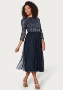 AngelEye Sequin Bodice Mid Dress Dark blue XL (UK16)