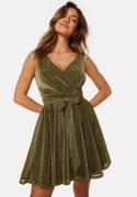 Goddiva Lurex Skater Dress Gold XXL (UK18)