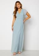 Bubbleroom Occasion Grienne Wrap Gown Dusty blue 4XL