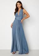 Goddiva Multi Tie Maxi Dress Light blue XL (UK16)