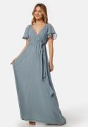 Goddiva Flutter Chiffon Dress Air Force Blue XXL (UK18)