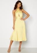 Bubbleroom Occasion Finelle Halterneck Dress Light yellow 2XL