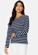 Happy Holly Yulia striped top Navy / Striped 36/38