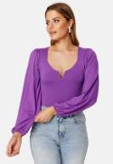 BUBBLEROOM Rudina puff sleeve top Purple XS