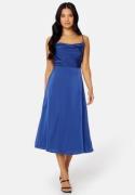 Bubbleroom Occasion Marion Waterfall Midi dress Blue 46