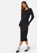 BUBBLEROOM Taylor rib dress Black S