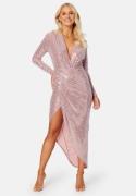 John Zack Sequin Rouch Maxi Dress Rose XXL (UK18)