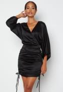 BUBBLEROOM Kimberly Satin Dress Black 36