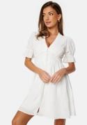 Bubbleroom Occasion Structured Button Front Dress White XXS