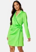 VILA Johanna Wrap Short Dress Jade Lime 38