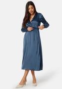 Bubbleroom Occasion Rae Satin Dress Dusty blue M