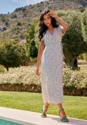 BUBBLEROOM Caylee long dress Light beige / Dotted 46