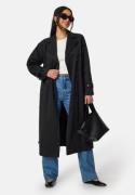 BUBBLEROOM Belted Midi Trenchcoat Black 46