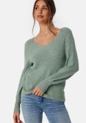 ONLY Atia L/S V-Neck Pullover Chinois Green Melang S