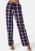 BUBBLEROOM Naya Flannel Pants Dark blue / Checked 38