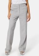 BUBBLEROOM High Waist Melange Suit Pants  Light grey melange 34