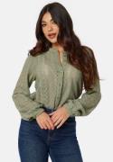 VILA Vichikka Lace L/S Shirt Olive green Olive green - XXL