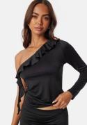 BUBBLEROOM Amandah Frill Top Black M