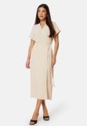 BUBBLEROOM Matilde Wrap Dress Light beige L