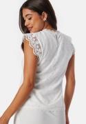 Pieces Olline SL Lace Top White XS