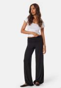 BUBBLEROOM Fold Over Wide Trousers Black M