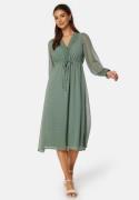 BUBBLEROOM Rita Dobby Dot Dress Dusty green M