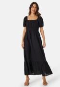 BUBBLEROOM Short Sleeve Cotton Maxi Dress Black M