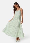 BUBBLEROOM Viscose Strap dress Green/Patterned XS