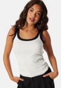 BUBBLEROOM Contrast Rib Tank Top White M