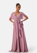 Goddiva Flutter Chiffon Maxi Dress Lavender XXS (UK6)