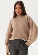 BUBBLEROOM Turtleneck Knitted Sweater Light beige M