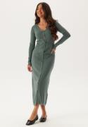 Happy Holly Knitted Dress Dusty green/Melange 36/38