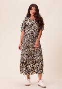 Happy Holly Tris Butterfly Sleeve Dress Leopard 32/34