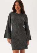 ONLY Onlmonica Ls O-neck Dress Knt Dark Grey Melange M