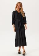 BUBBLEROOM Puff Sleeve Structured Dress  Black XS