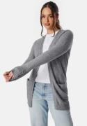 VILA Viril Open L/S Knit Cardigan Medium Grey Melange M