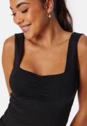 BUBBLEROOM Sweetheart Neckline Tank Top Black S