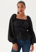 BUBBLEROOM Smock Blouse Black S