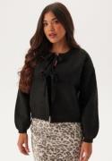 VERO MODA Vmbow Ls O-neck Tie Cardigan Black S