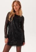 ONLY Onlanika Spacy Ls Short Dress  Black Detail:black Sequins S