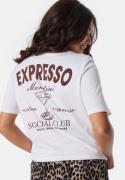 Pieces Pcaja Ss O-neck Tee Bright White Print:br Expresso L