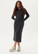 Pieces Pcanora Ls Midi Knot Dress Bc Black M