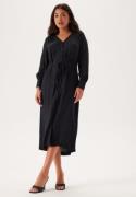 GANT Relaxed Satin Stripe Shirt Dress Black 40