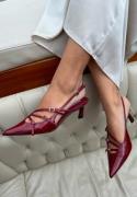 Steve Madden Liana Slingbacks Wine Patent 40