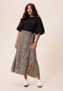 Happy Holly Viscose Midi Wrap Skirt Leopard 52/54