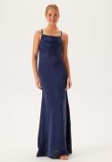 Bubbleroom Occasion Waterfall Mermaid Gown Dark blue 40