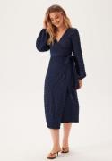 BUBBLEROOM Structure Wrap Dress Navy S